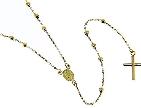 Collana Girocollo Rosario Con Medaglia Madonna Miracolosa E Croce Gr