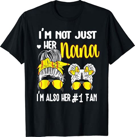 Softball Grandma Nana Granddaughter Softball Nana T Shirt