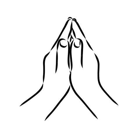 Premium Vector Hands Folded In A Prayer To God Hands In Prayer Vector