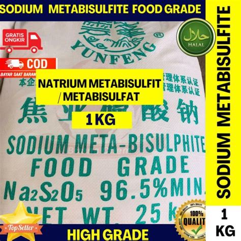 Jual 57 Sodium Metabisulfite 1 KG Food Grade Natrium Metabisulfit