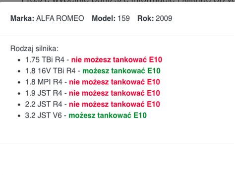 Ruszyła rządowa strona informująca czy możesz jeździć na paliwie E10