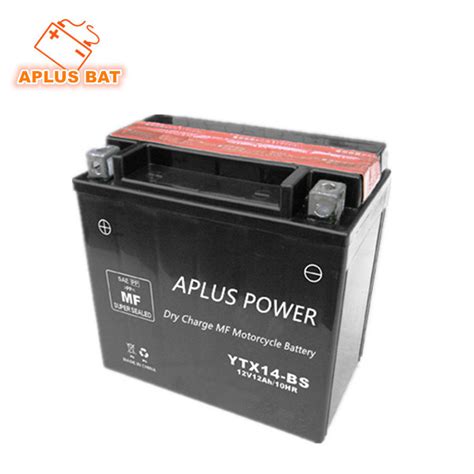 Motorcycle Starting Dry Charged Mf Lead Acid Battery Ytx14 BS 12V12ah