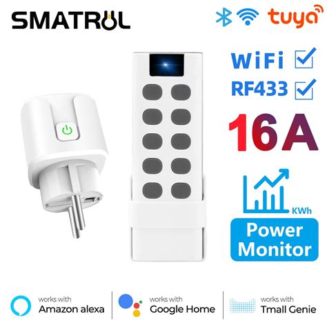 Smatrul Tuya Wifi Rf A Ue Tomada Inteligente Adaptador Power