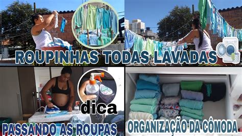 LAVEI E PASSEI TODAS AS ROUPAS DO BEBÊ ORGANIZAÇÃO DA CÔMODA DO BEBÊ