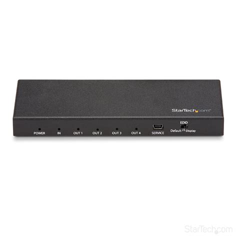 StarTech.com HDMI Splitter - 4-Port - 4K 60Hz - HDMI Splitter 1 In 4 Out - 4 Way HDMI Splitter ...