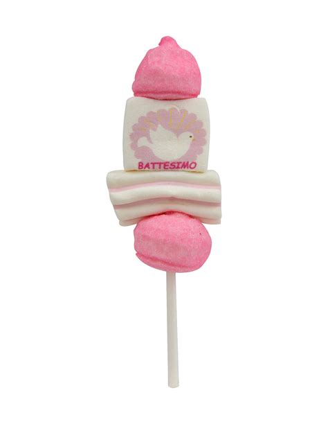 Mini Spiedini Marshmallow Battesimo Rosa Gr Acquista Online Al