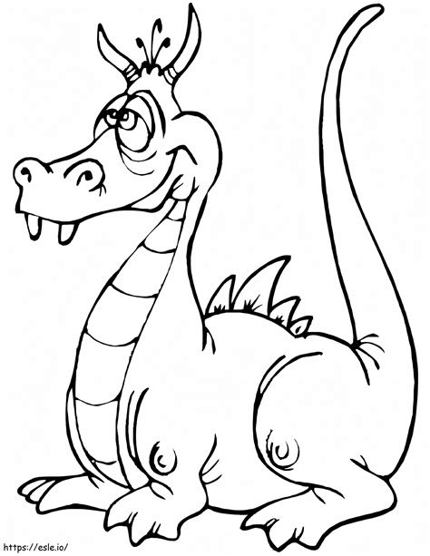 Drunk Dragon coloring page
