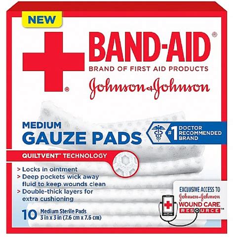 Johnson Johnson Band Aid First Aid Gauze Pads Inches X Inches