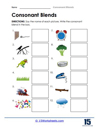 Consonant Blends Worksheets 15 Worksheets Library