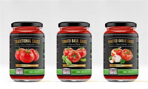 Label Design For Zarkys Tomato Sauce Brand On Behance