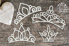 Svg Set Of Princess Crowns Templates For Laser Cutting