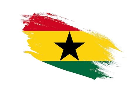 Premium Photo Ghana Flag With Stroke Brush Painted Effects On