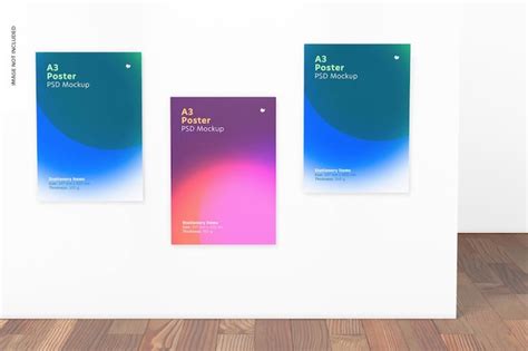 Premium Psd A3 Posters Set Mockup