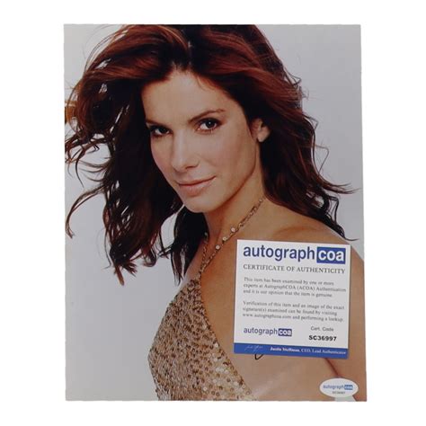 Sandra Bullock Signed 8x10 Photo ACOA Pristine Auction