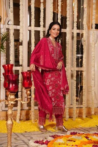 Premium Chinon Fabric Suit With Beautiful Work At Best Price In Jaipur