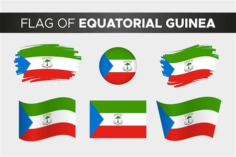 Premium Vector National Flag Of Equatorial Guinea In Brush Stroke