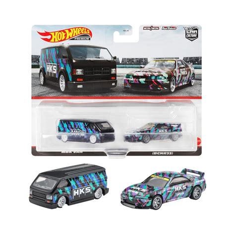 Hotwheels Hot Premium Car Culture Twin Pack Pack Mbk Van X Nissan Skyline Gtr Bcnr Hks