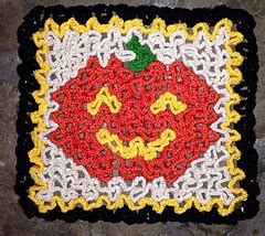 Ravelry Wiggly Jack O Lantern Hot Pad And Coaster Pattern By Susan Lowman