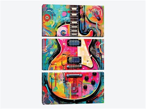 Gibson Les Paul Guitar Art Print by Rockchromatic | iCanvas