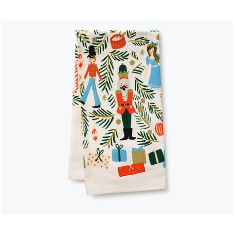 Rifle Paper Co Christmas Tree Tea Towel Petit Bazaar