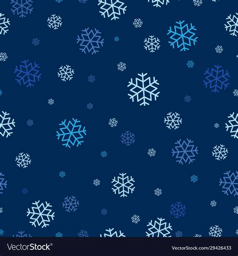 Seamless Pattern Snowflake Repeatable Royalty Free Vector