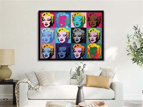 Pop Art Marilyn Monroe Wall Art By Warhol Blue Horizon Prints AU