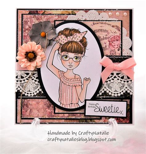 Rosie Digital Stamp Handmade Card Making Digital Stamps Cards