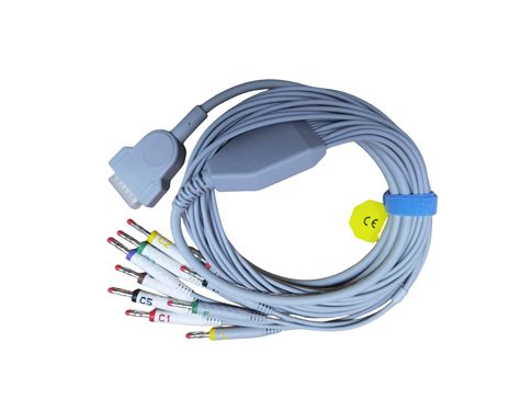 ECG Cable With Lead Wires 10 Leads 10 Pins Clip IEC ECG EEG EKG Cable