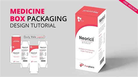 Medicine Box Packaging Illustrator Tutorial How To Make Packaging