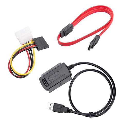 Xisaok Sata Ide Drive To Usb 2 0 Adapter Converter Cable For Hard Drive Disk Hdd 2 5 3 5