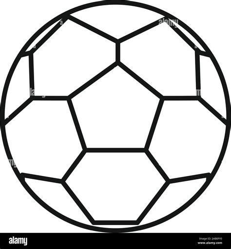 Soccer ball icon. Outline soccer ball vector icon for web design isolated on white background ...