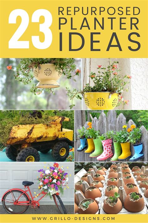 23 Repurposed And Upcycled Planter Ideas Grillo Designs