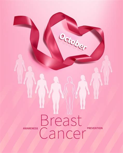 Premium Vector Breast Cancer Awareness Month Poster Background