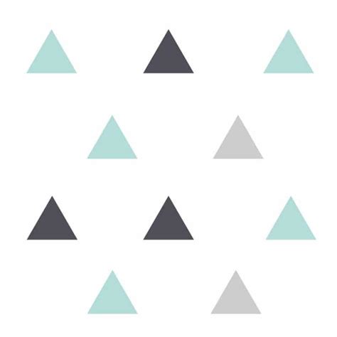 Light Grey Dark Grey And Aqua Triangle Wall Stickers Shape Wall