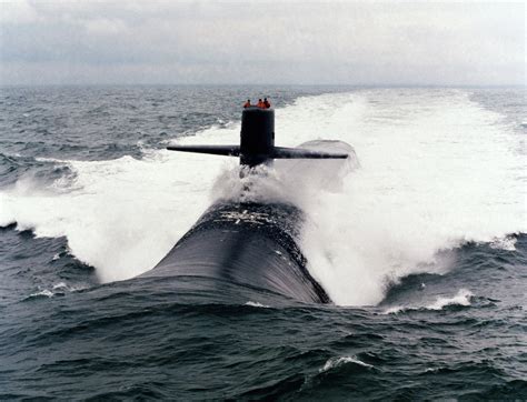 A Port Bow View Of The Ohio Class Nuclear Powered Strategic Missile