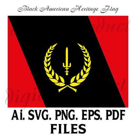 Black American Heritage Flag SVG Flag, Black American flag, - Inspire ...