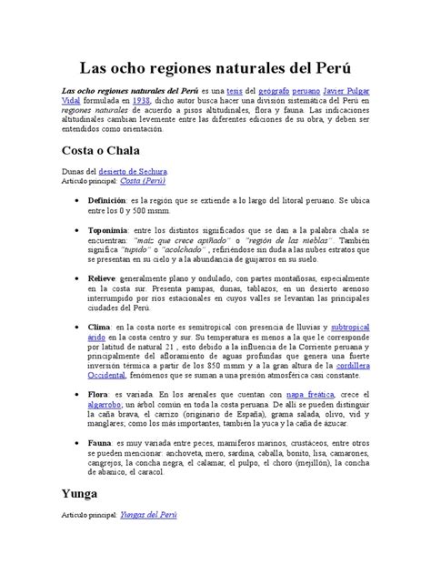 Pdf Las Ocho Regiones Naturales Del Per Dokumen Tips