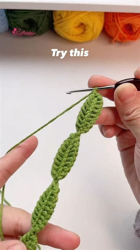 Lilyrosy On Instagram Crochet Leaves With Tunisian Stitch Try It