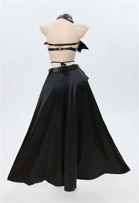 Gothic Halloween Pumpkin Witch Party SetGothic Lingerie Outfit