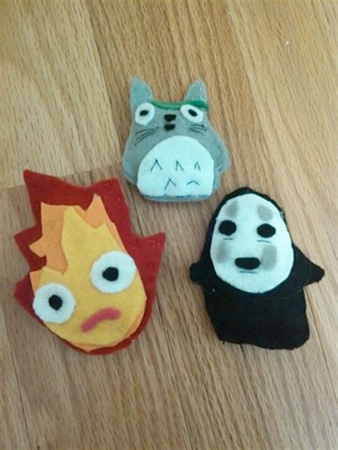 Studio Ghibli Inspired Felt Plushes Totoro Calcifer And No Face