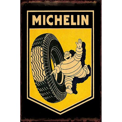 Plaque M Tal Plate X Cm Michelin Bibendum Services