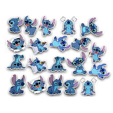 Cartela C 40 Adesivos Stitch Elo7