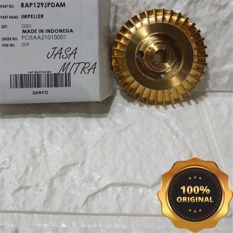 Jual IMPELLER KIPAS KUNINGAN POMPA AIR SANYO TYPE PW H 138C ORIGINAL