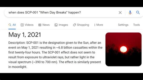 Scp 001 May 01 2021 “day Breaks Event” Youtube