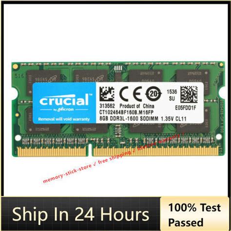 Crucial DDR3 DDR3L 4GB 8GB 1 5V 1 35V SO DIMM RAM Memory For Laptop