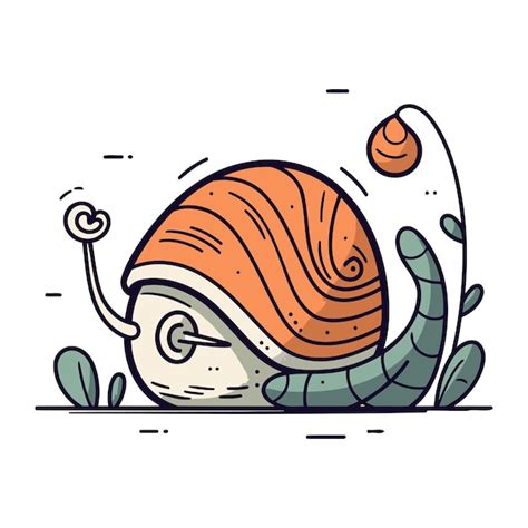 Ilustraci N Vectorial De Dibujos Animados De Caracol Personaje De