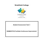 BSBMGT516 Assessment Task 1 1 Pdf Strathfield College RTO Number