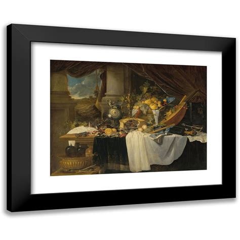 Jan Davidsz De Heem 24x19 Black Modern Framed Museum Art Print Titled