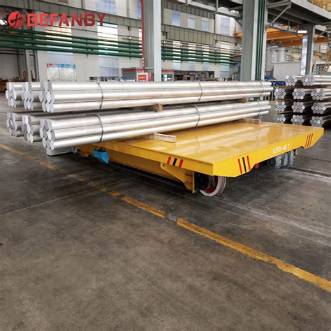 China 40 Ton Large Load Steel Pipe Rail Transfer Cart Manufacturer And