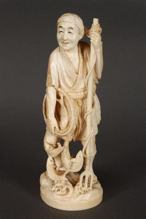 Sold At Auction Japanese Meiji Period Carved Ivory Figure